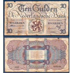 Pays Bas Pick N°74, B Billet de Banque de 10 gulden 1945