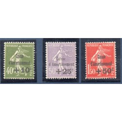 Timbre France Yvert No 275-277 Caisse d'amortissement neuf **