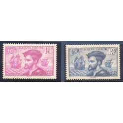 Timbre France Yvert No 296-297 Jacques Cartier neuf **