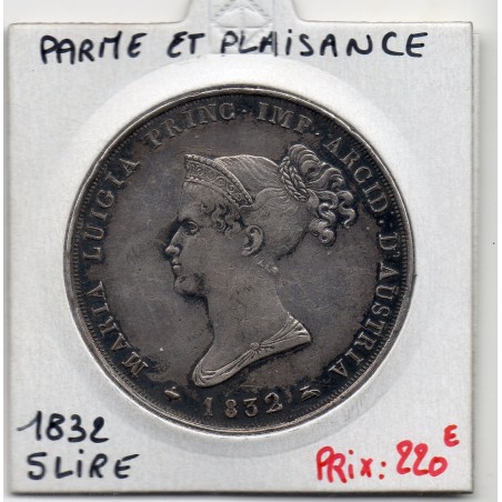 Italie Parme et Plaisance 5 Lire 1832 Sup-, KM C30 pièce de monnaie