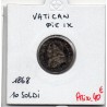 Vatican Pius ou Pie IX 10 Soldi 1868 TTB+, KM 1376 pièce de monnaie