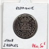 Espagne 2 reales Charles III 1708 TB, pièce de monnaie