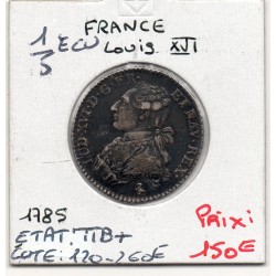 1/5 Ecu 1785 A Paris Louis XVI pièce de monnaie royale