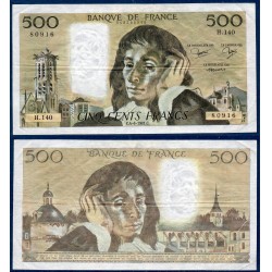 500 Francs Pascal TTB 4.6.1981 Billet de la banque de France