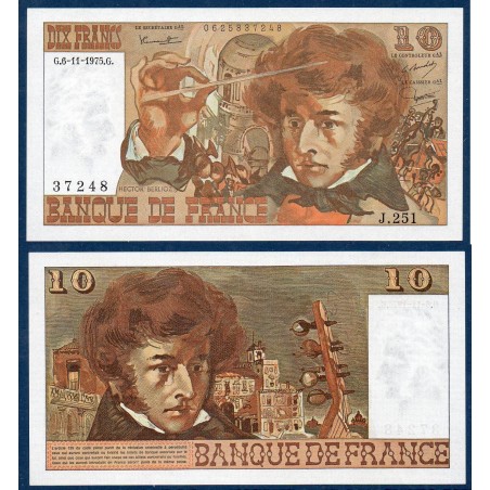 10 Francs Berlioz Spl 6.11.1975 Billet de la banque de France