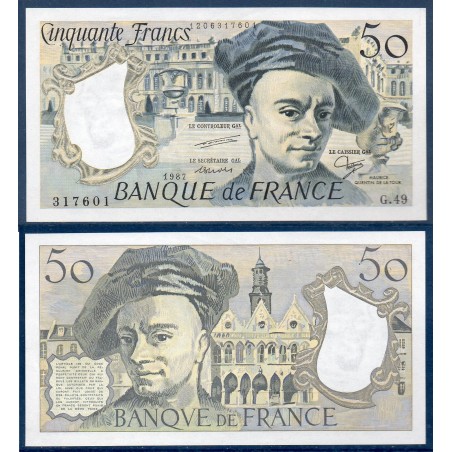 50 Francs Quentin SPL- 1987 Billet de la banque de France