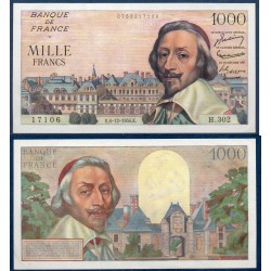 1000 Francs Richelieu Sup 6.12.1956 Billet de la banque de France