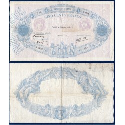 500 Francs Bleu et Rose TB+ 9.2.1939 Billet de la banque de France