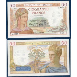 50 Francs Cérès TTB+  5.1.1939 Billet de la banque de France