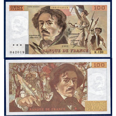 100 Francs Delacroix SPL 1987 Billet de la banque de France