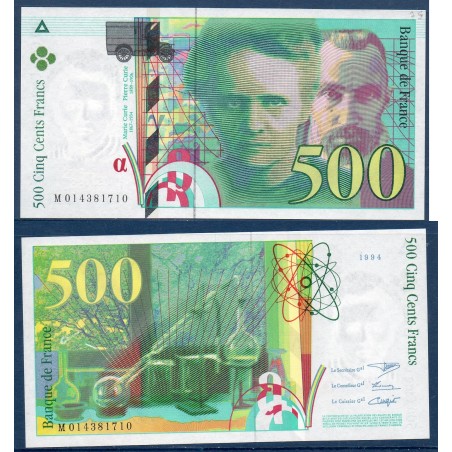 500 Francs Pierre et Marie Curie Neuf 1994 Billet de la banque de France