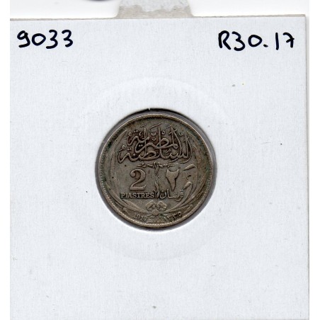 Egypte 2 piastres 1335 AH - 1917 TTB+, KM 317 pièce de monnaie