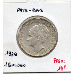 Pays Bas 1 Gulden 1939 Sup+, KM 161.1 pièce de monnaie