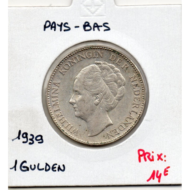 Pays Bas 1 Gulden 1939 Sup+, KM 161.1 pièce de monnaie