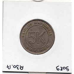 Congo 5 Makuta 1967 Sup, KM 9 pièce de monnaie