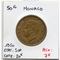 Monaco Rainier III 50 francs 1950 Sup, Gad 141 pièce de monnaie