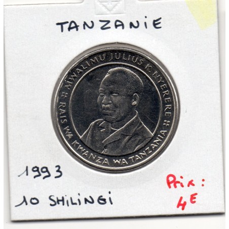 Tanzanie 10 shillings 1993 FDC, KM 20a pièce de monnaie