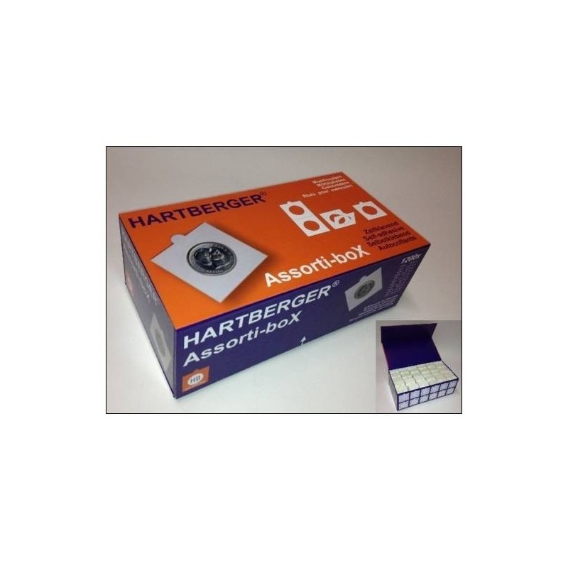 Box Hartberger 1200 étuis cartuis HB assortis autocollants