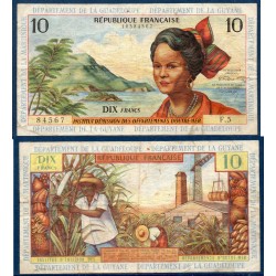 Antilles Française Pick N°8b, Billet de banque de 10 francs 1966-1972