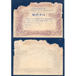 Martinique Pick N°5A, Billet de banque de 5 francs 1870