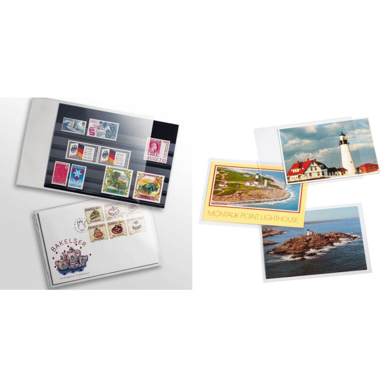 Pochettes de protection pour cartes postales et lettres