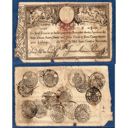 Portugal Pick N°30, B Billet de banque de 20000 reis 1826 sur 1798