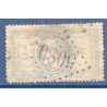 Timbre France Yvert No 33 Empire Lauré 5 fr violet-gris Oblitéré gros chiffres