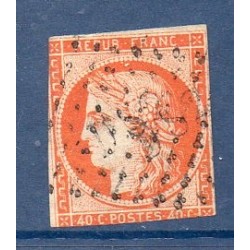 Timbre France Yvert No 5 Type Cérès 40c Orange Oblitéré