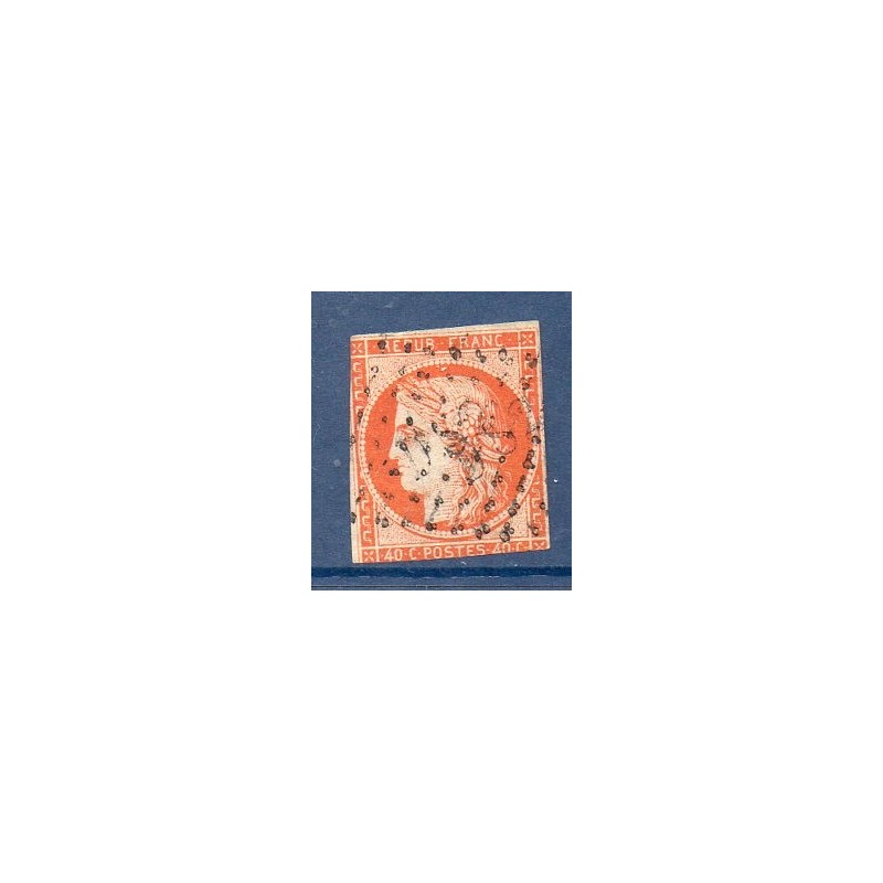 Timbre France Yvert No 5 Type Cérès 40c Orange Oblitéré