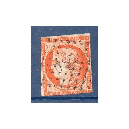 Timbre France Yvert No 5 Type Cérès 40c Orange Oblitéré