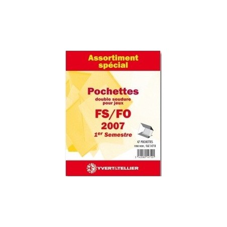 2023 1er semestre autoadhésifs Assortiment de pochettes FO FS Yvert et tellier