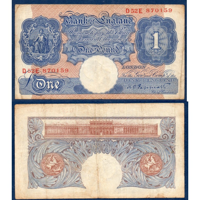 Grande Bretagne TB P.367a billet de 1 pound 1940-1948 bleu