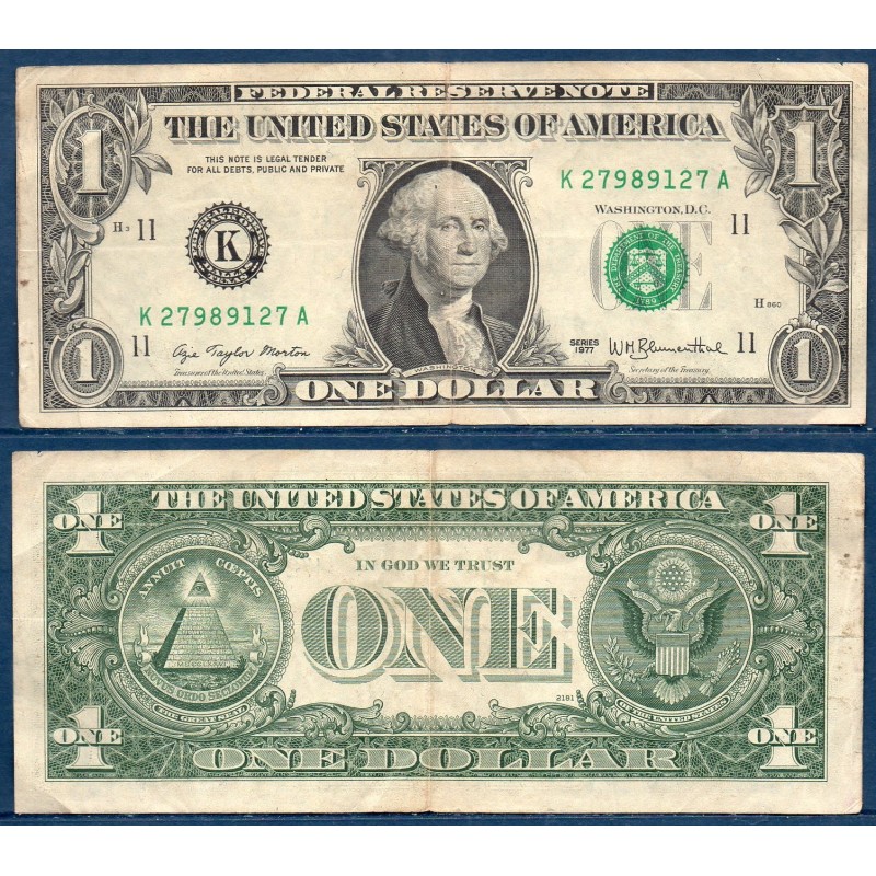 Etats Unis Pick N°462a, TTB Dallas Billet de banque de 1 Dollar 1977A Série K