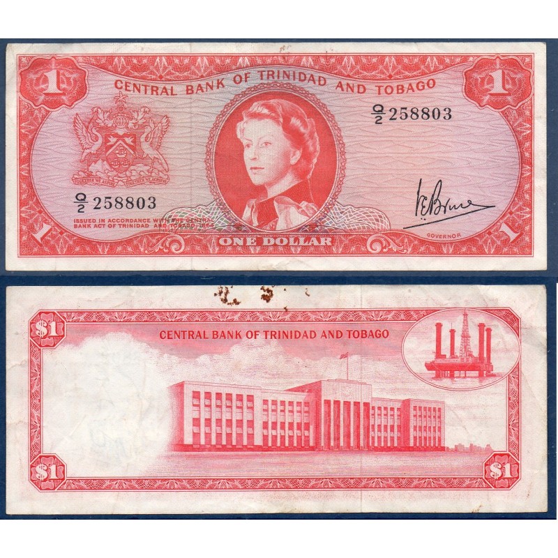 Trinité et Tobago Pick N°26c, TTB- Billet de banque de 1 Dollar 1964