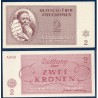 Autriche Ghetto de Theresienstadt, Spl Billet 2 Kronen 1943