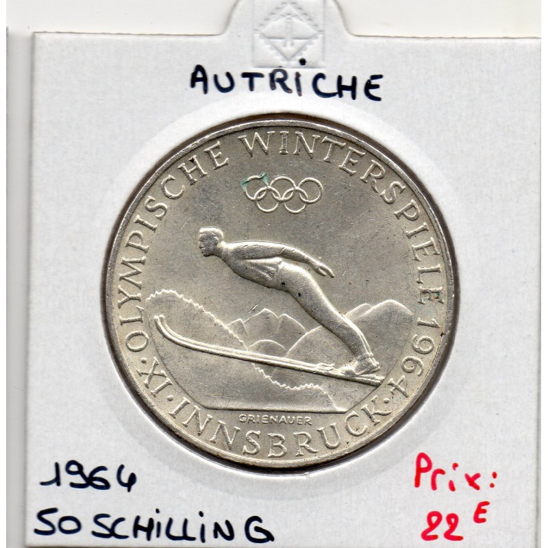 Autriche 50 Schilling 1964 Innsbruck, Sup KM 2896 pièce de monnaie