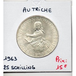 Autriche 25 Schilling 1963 Spl,Eugène de Savoie KM 2893 pièce de monnaie