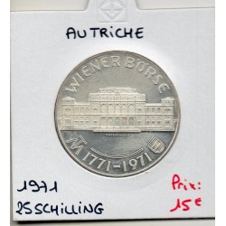 Autriche 25 Schilling 1971 Spl,Bourse de Vienne KM 2910 pièce de monnaie