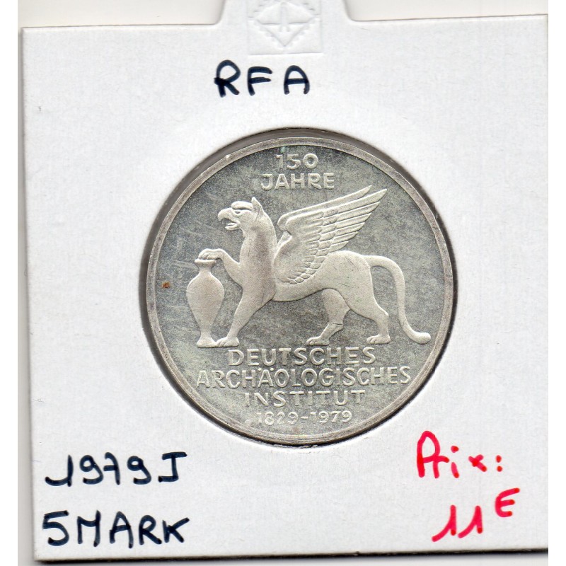 Allemagne RFA 5 deutche mark 1979 J, Sup KM 150 Institut Archéologique pièce de monnaie