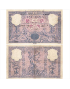 Billet de 100 Francs : Bleu et Rose