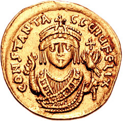 Pièces de Monnaie Byzantine de L'empereur Byzantin Tibère II