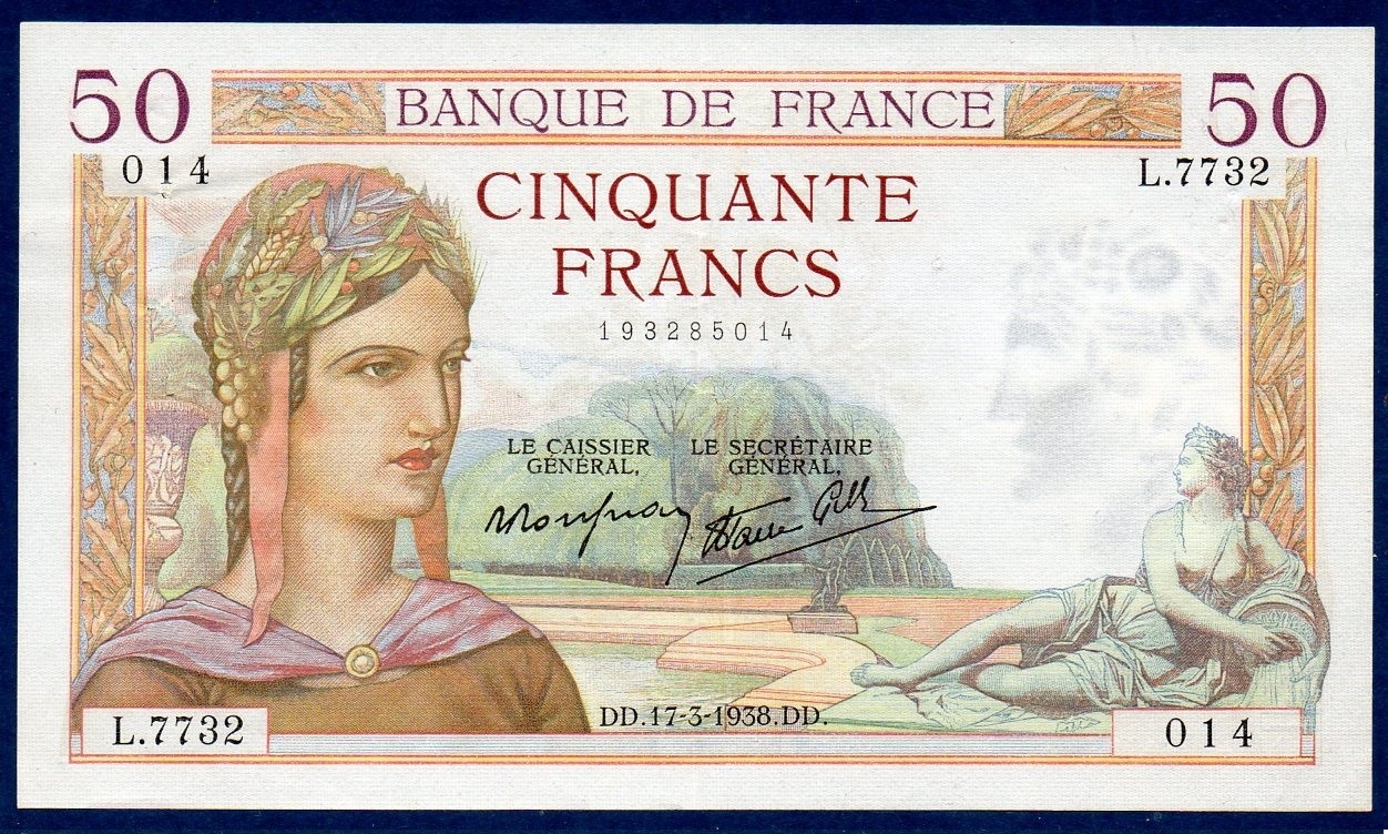 billet de 50 francs ceres