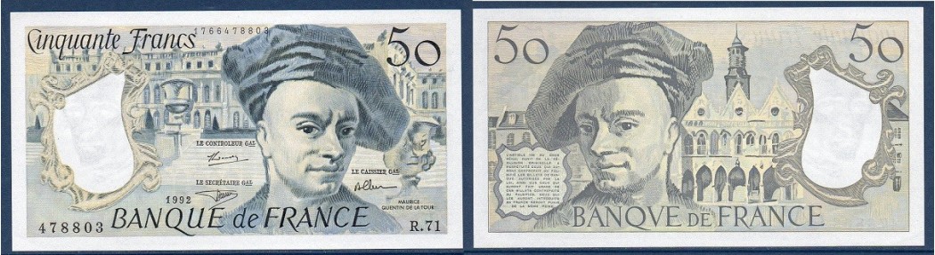 billet 50 francs quentin de la tour