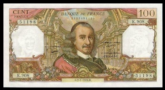 billet de 100 francs Corneille