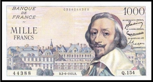 billet de 1000 francs richelieu