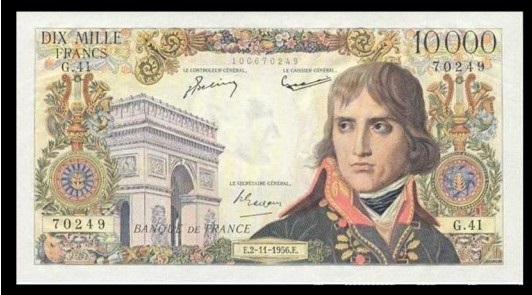 billet de 10000 francs napoleon