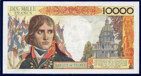 10000 francs surchargé 100 napoleon