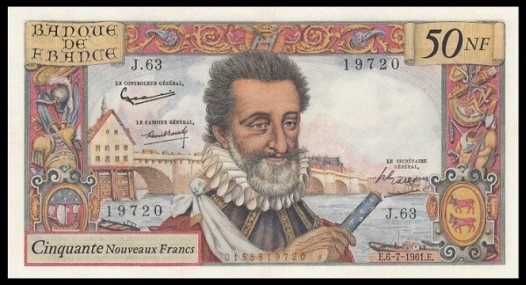 billet de 50 francs henri 4