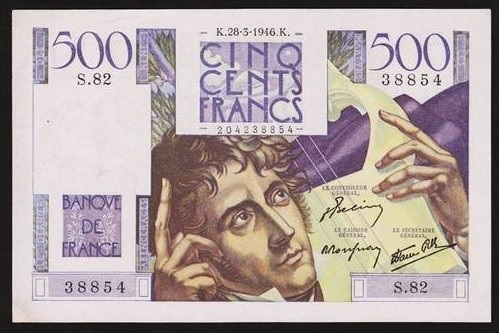 billets de 500 francs chateaubriand