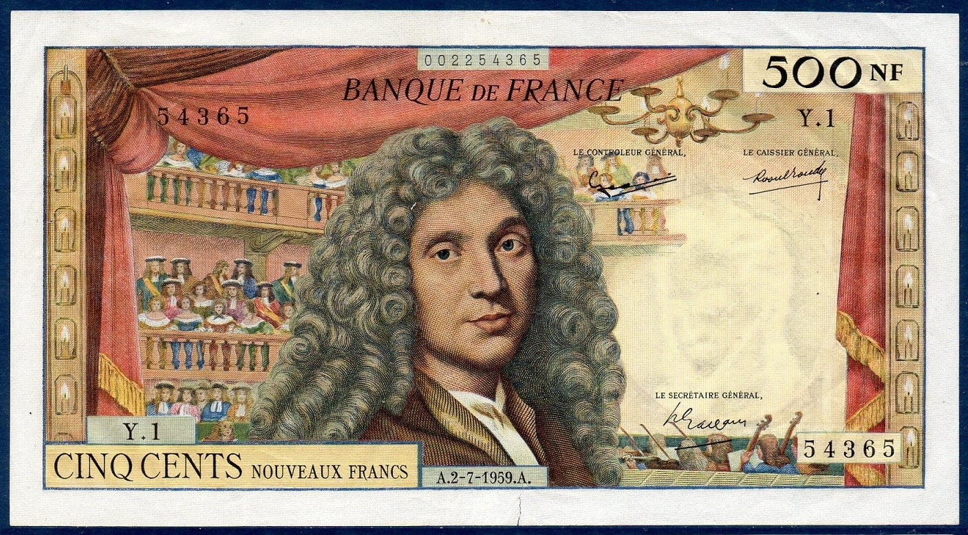 billet de 500 francs molière